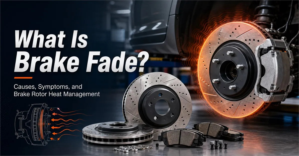 A clean set of brand-new smooth steel rotors laid out symmetrically next to a complete set of four standard front or rear automotive brake pads on a clean metallic surface.