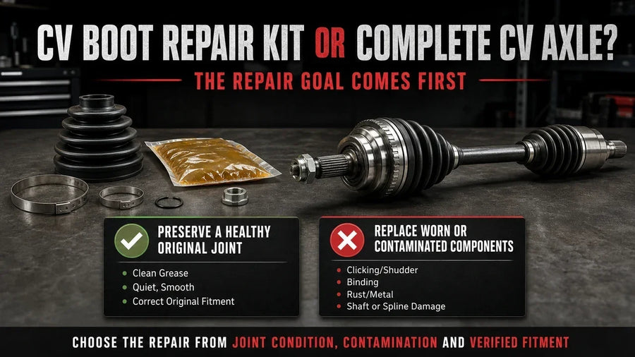 CV Boot Repair Kit or Complete CV Axle? How Technicians Decide