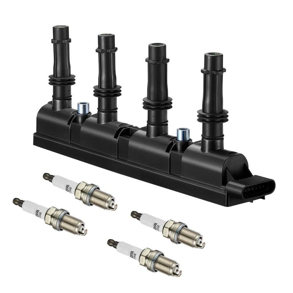 1 Ignition Coil UF669 and 4 Iridium Spark Plugs XP3922 Compatible with Buick and Chevrolet with 1.4L L4 engines