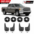 2007-2013 Chevy Silverado 1500 Wheel Spacer & Mud Flap Kit, 6x5.5, 1.5 Inch, M14x1.5, Front & Rear 4PCS