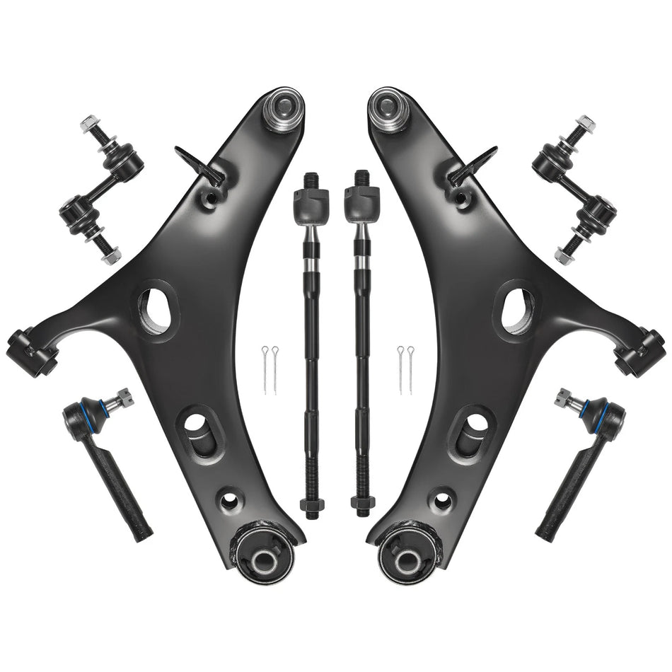Subaru Forester 2014-2018 Lower Control Arms Ball Joints Tie Rod Ends 8PCS | BDFHYK Front End Suspension Repair Kit