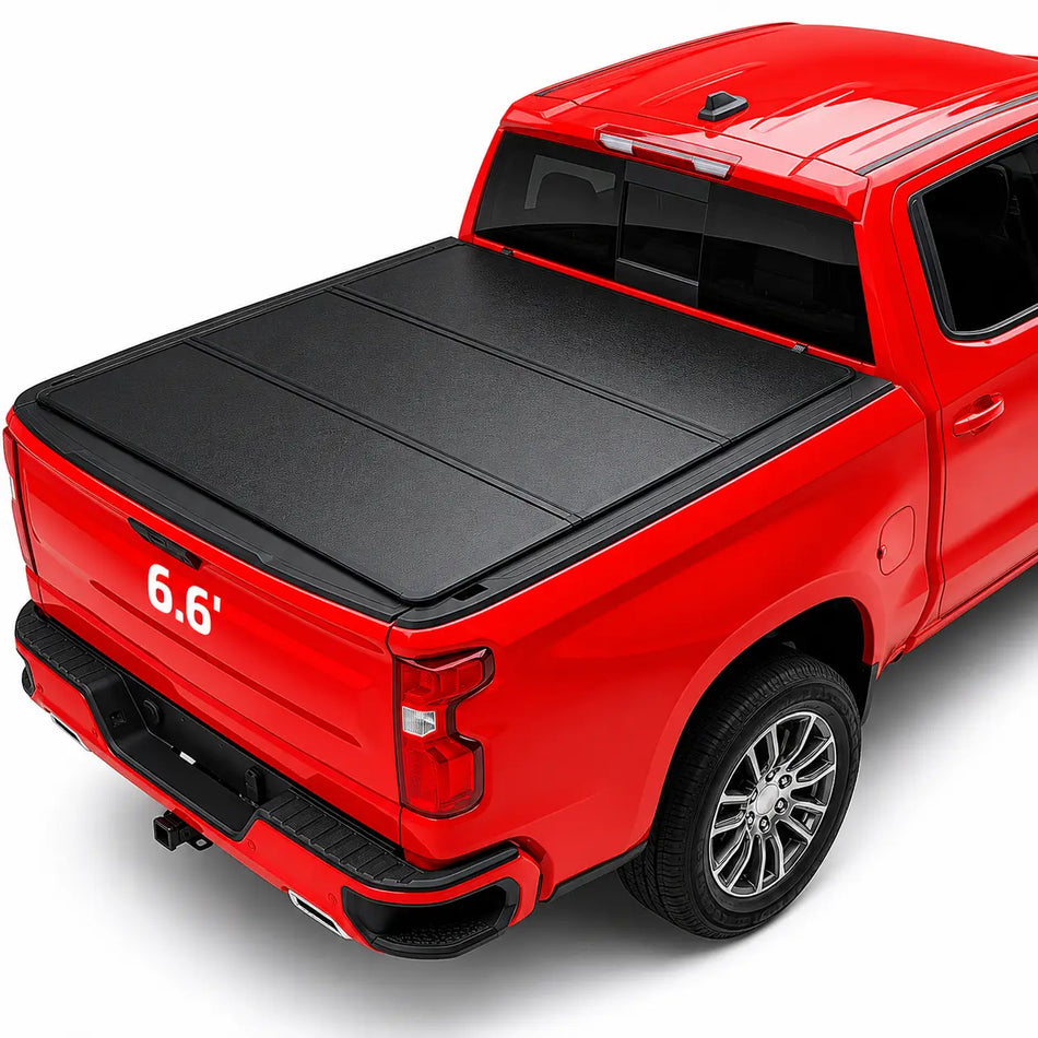 BDFHYK 6.6ft Bed Truck Bed Cover for 2014-2019 Chevy Silverado GMC Sierra 1500 & 2015-2018 2500HD 3500HD