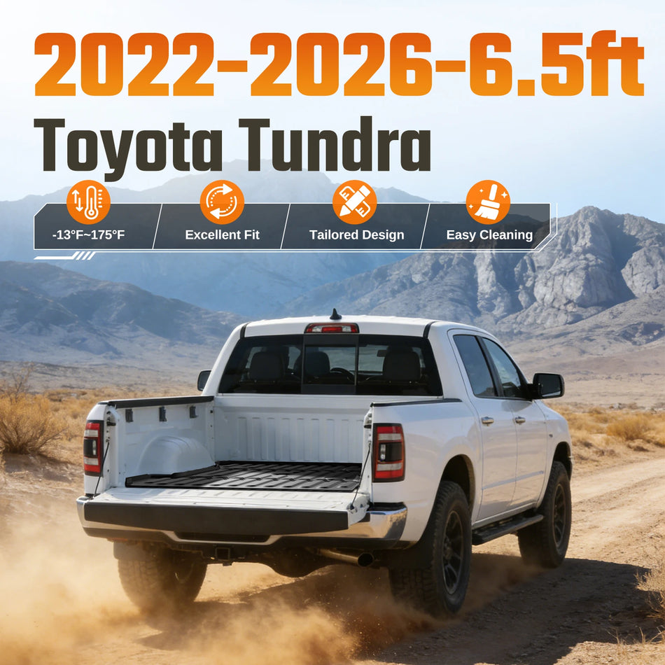 2022-2026 Toyota Tundra 6.5FT Bed Truck Bed Mat, High-Wall TPE Cargo Liner | BDFHYK