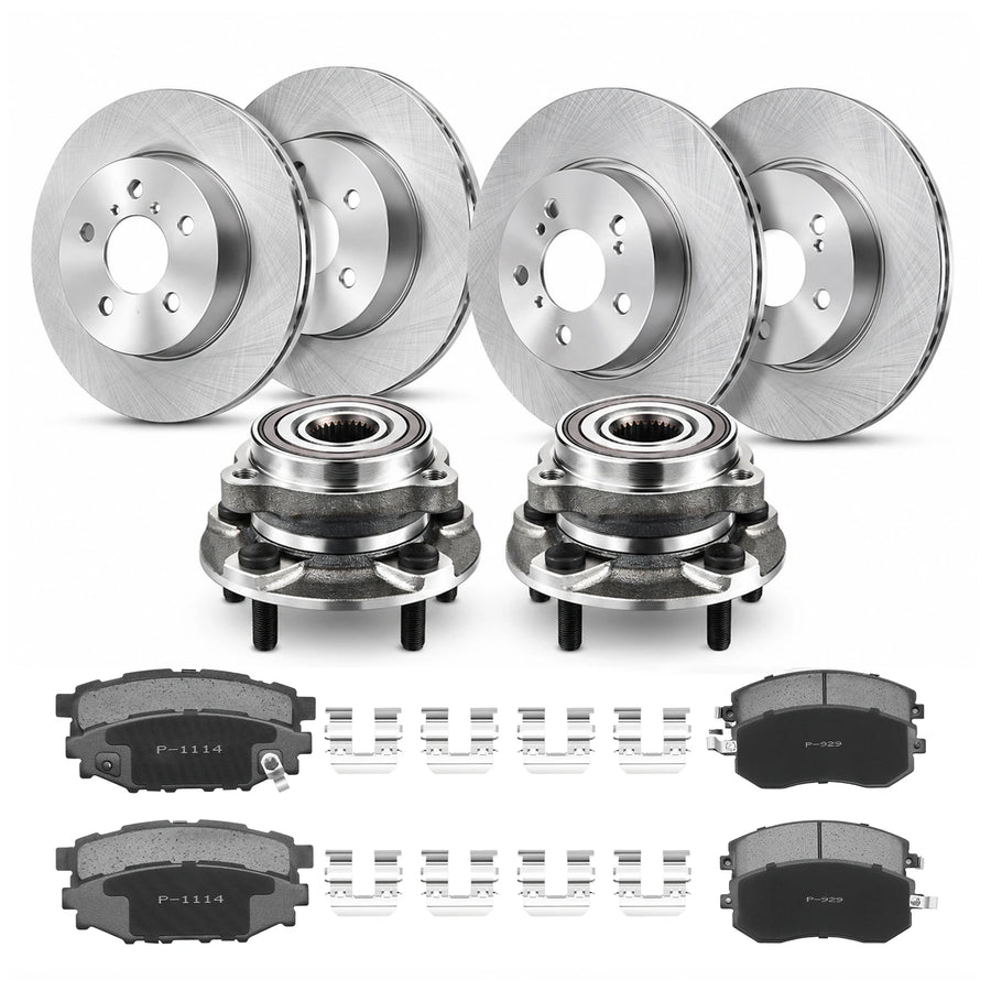 2008–2010 Subaru Impreza & 2009–2010 Forester Brake Rotors, Pads & Front Wheel Hub Kit | BDFHYK