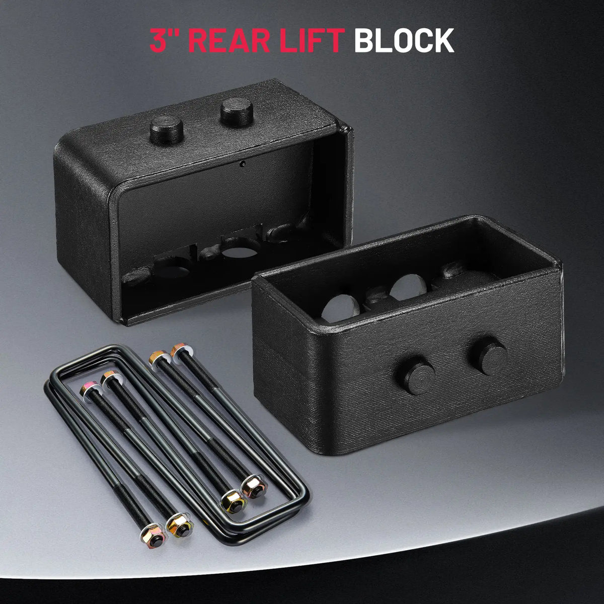 Ford F-150 front and rear spacer leveling kit components