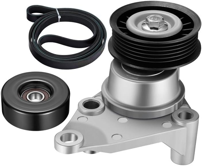 BDFHYK 90K-38158 Drive Belt Tensioner Assembly with Pulley Compatible with 1999-2002 Chevrolet Tahoe Silverado 1500/2500/3500,Compatible withGMC Sierra 1500/2500/3500