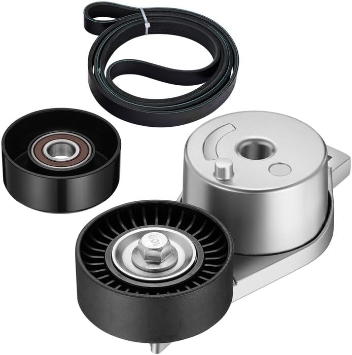 BDFHYK Belt Tensioner Assembly with Pulley Compatible with Chrysler Town & Country Voyager, Compatible with Dodge Caravan Grand Caravan 3.3L 3.8L, 2001-2007, Drive Belt Tensioner Replaces 90K-38185
