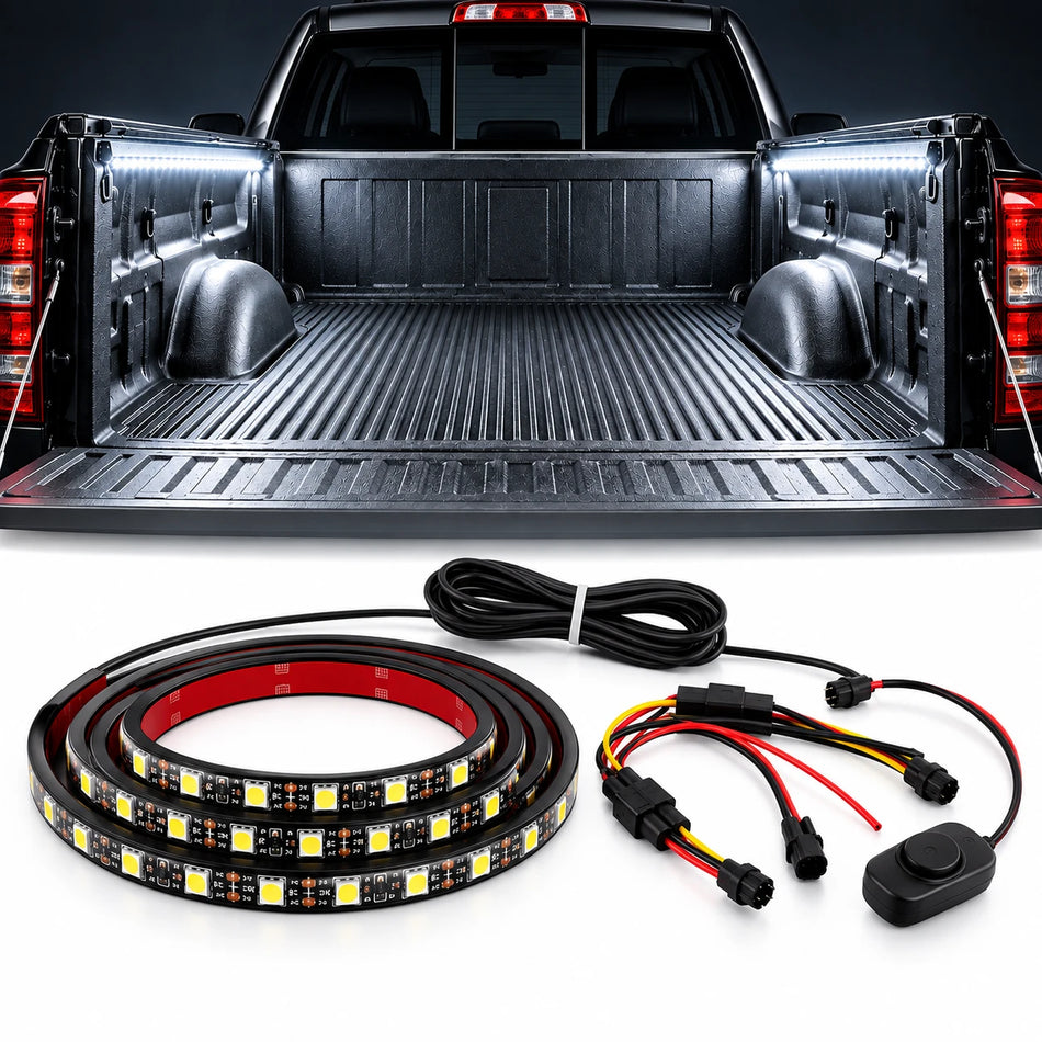 60" Universal Truck Bed LED Light Kit, 12V Light Strips with Switch