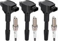 BDFHYK 3PCS Ignition Coil Pack UF808 + 3 Iridium Spark Plugs 91121 for Smart Fortwo 2016-2017 0.9L L3