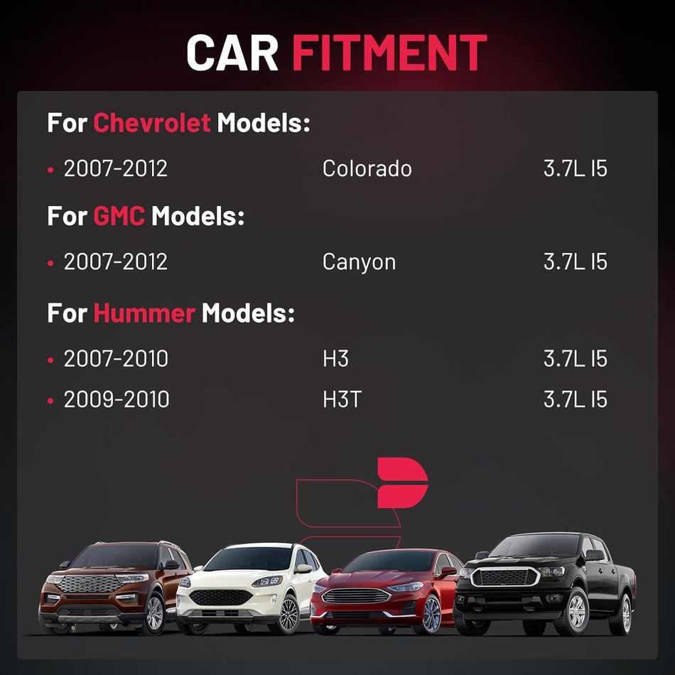BDFHYK 5 Ignition Coil Pack UF497 and 5 Iridium Spark Plug 5019 Compatible with Chevrolet Colorado, Compatible with GMC Canyon, Compatible with Hummer H3 H3T 3.7L l5 Coil for 12596547 12612369