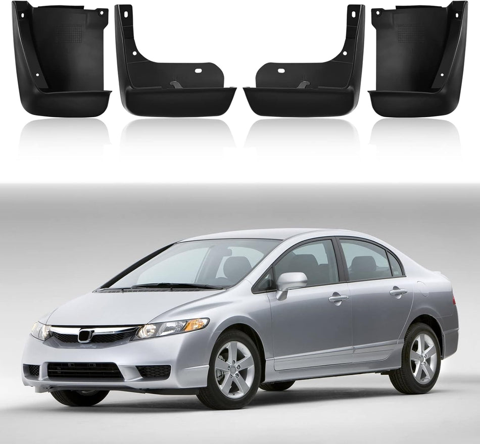 BDFHYK Mud Flaps Splash Guards 4PCS Front & Rear Side Mud Guards Compatible with Honda Accord 2003-2007 (Sedan Model Only) Without OEM Fender Flares