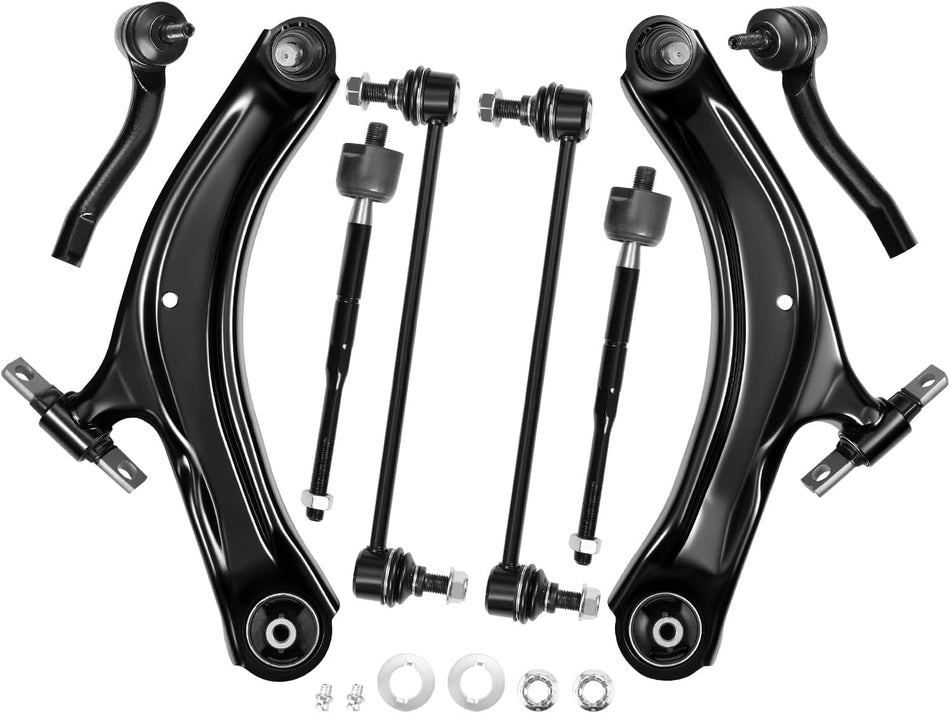 BDFHYK Automotive Replacement Control Arms 8pcs,with Ball Joint Compatible with Nissan Sentra 2007-2012 Replace K620373*1,K620374*1,K750096*2,ES800575*1,ES800574*1,EV800820*2