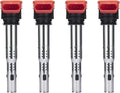 BDFHYK 4PCS Ignition Coil Pack UF529 for Audi A4 Q5, VW Golf Passat 2.0L L4