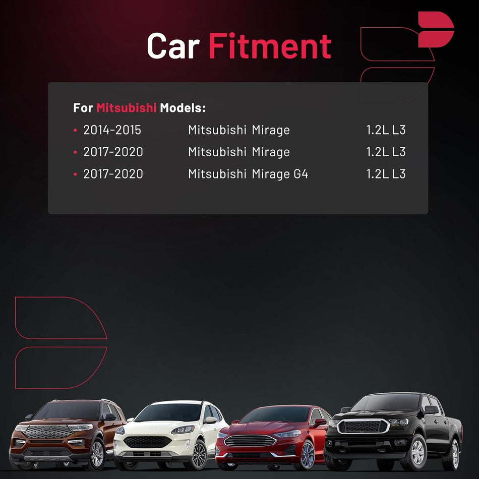 BDFHYK 93298 Iridium Spark Plugs Compatible with Mitsubishi Mirage 2014-2015 Mirage 2017-2020 G4 1.2L L3 Replacement for LZFR5BI-11 LZFR5BI11 1822A086 Set of 3