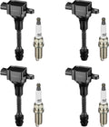 BDFHYK 4 Ignition Coil UF351 and 4 Iridium Spark Plug 4505 for Nissan Sentra 1.8L L4 2002-2006