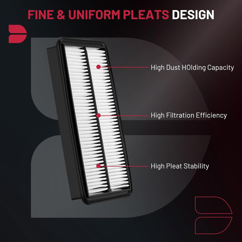 BDFHYK CA10013 Engine Air Filter Compatible with Acura MDX 2007-2009, Compatible with Honda Odyssey 3.5L 2005-2010, Pilot 3.5L 2009-2015 V6 Engine, Rigid Panel, Replace# 17220RGLA00