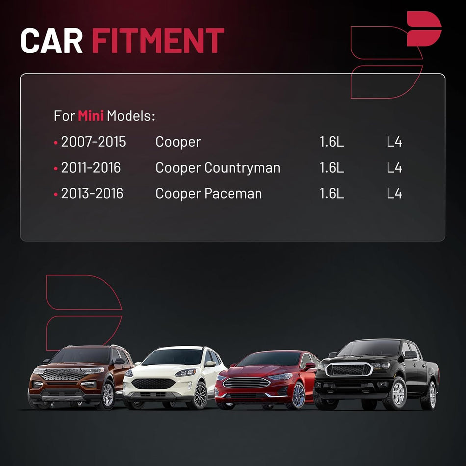 BDFHYK 1.6 Engine Timing Chain Kit with Sprocket Compatible with Mini Cooper 2007-2015, Cooper Paceman 2013-2016 R61, Cooper Countryman 2011-2016 R60 for 1.6L L4 DOHC Engines N12 N16 N18