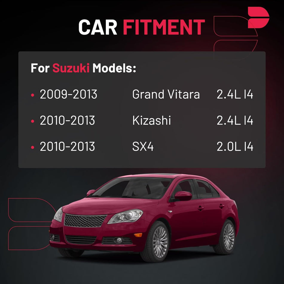 BDFHYK Ignition Coil Pack UF634 and Iridium Spark Plugs AP5325 Compatible with Suzuki 2009-2013 Grand Vitara 2010-2013 Kizashi 2010-2013 SX4 2.0L 2.4L L4 C1732 GN10615 IC737SB,Set of 4