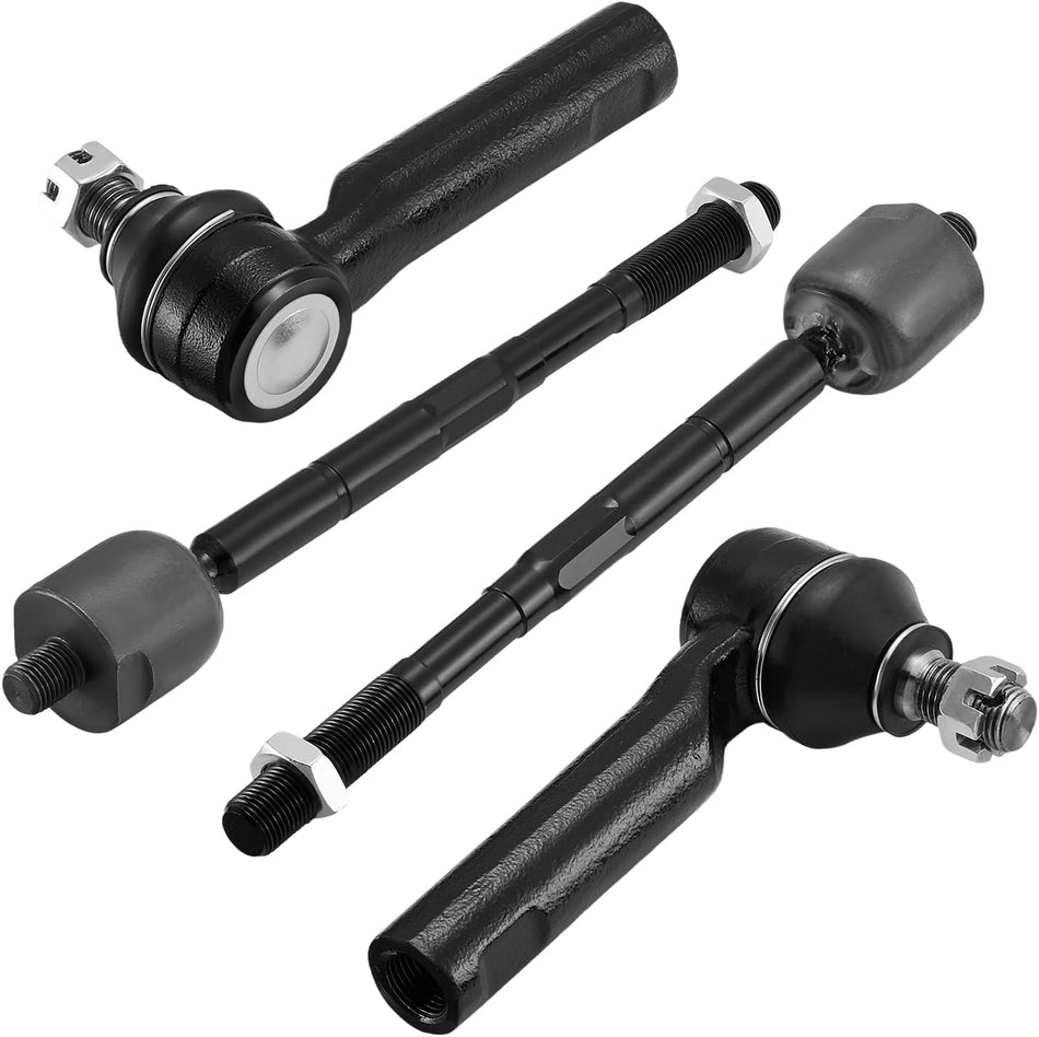 BDFHYK 4pcs Front Inner & Outer Tie Rod Ends Kit Compatible with Toyota Tacoma 2005-2018 Replacement for ES80895 EV800529