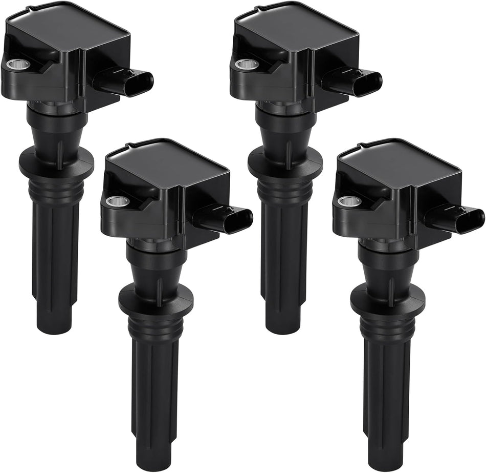BDFHYK Ignition Coil Packs Compatible with Jaguar 2018-2021 E-Pace,2017-2021 F-Pace,2018-2021 F-Type,2018-2020 XE,2018-2021 XF 2.0L l4,Coil for H4P312A366BB UF862 Set of 4