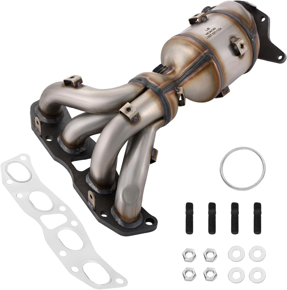 BDFHYK Front Exhaust Manifold Catalytic Converter with Gasket Kit Direct-Fit Compatible with Nissan Rogue 2008-2013, Rogue Select 2014-2015, L4 2.5L, EPA Compliant, Replace 641428
