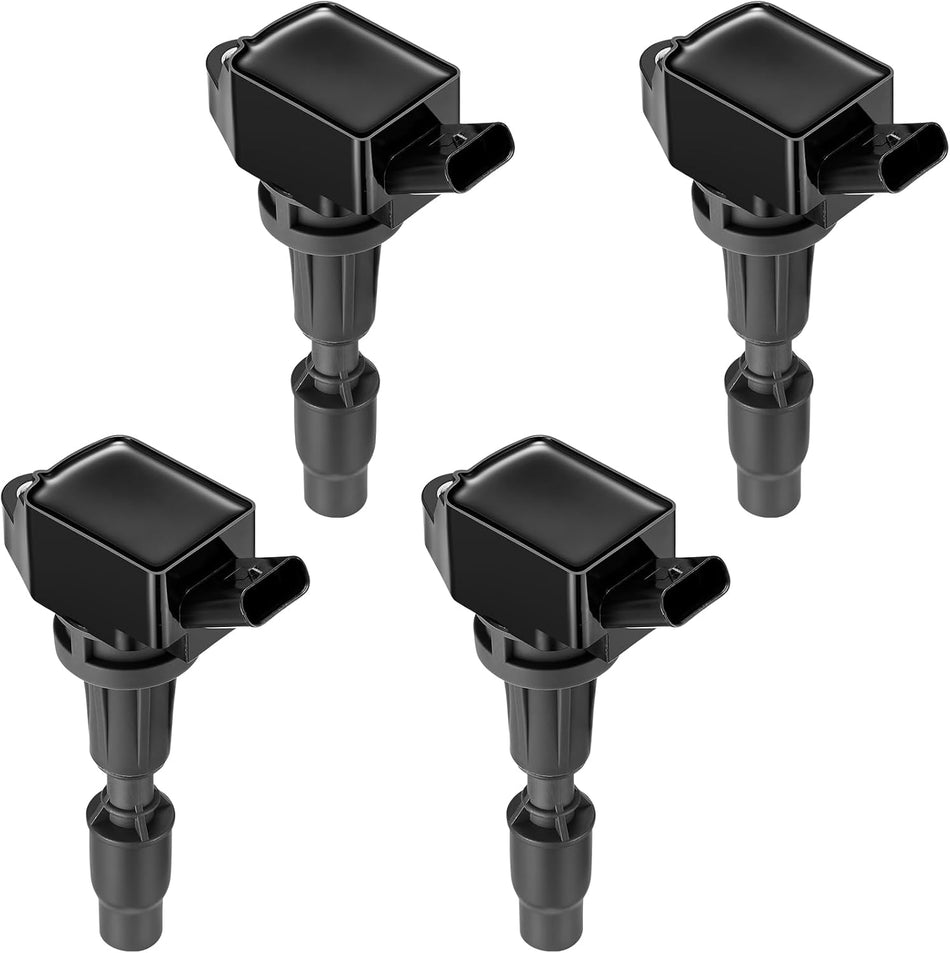 BDFHYK Ignition Coil Pack UF764 Set of 4 Compatible with Genesis G70 G80 G90 Santa Fe Sonata Tucson Veloster N,Compatible with Kia Optima Sorento Sportage Stinger Replacement for GN1073