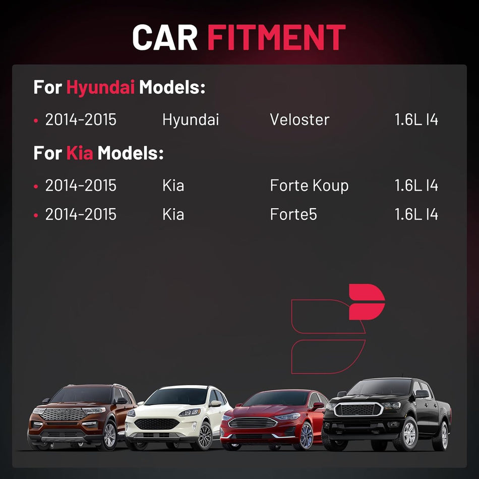 BDFHYK 4 Ignition Coil Pack UF707 and 4 Iridium Spark Plug 93655 Compatible with Hyundai Veloster 2014-2015,Compatible with Kia Forte Koup Forte5 2014-2015 1.6L L4 Coil for GN10683 273012B110