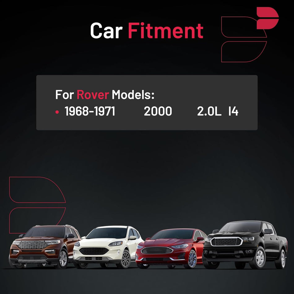 BDFHYK RS12YC Iridium Spark Plugs Compatible with Rover 2000 1968-1971 2.0L L4, Set of 4 Spark plug