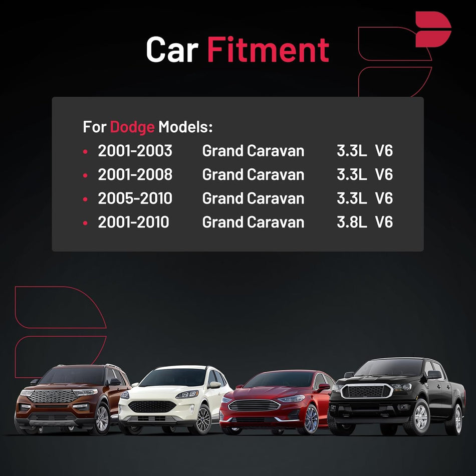 BDFHYK 4024168967 Iridium Spark Plugs Compatible with Dodge 2001-2010 Grand Caravan 3.3L 3.8L V6, Set of 6