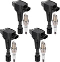 BDFHYK 4 Ignition Coil UF655 and 4 Iridium Spark Plug 7090 for Mazda 2 1.5L L4 2011-2014