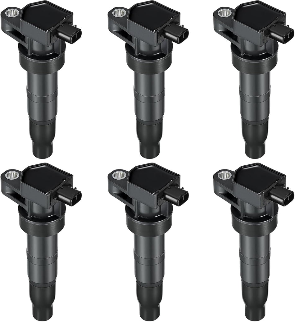 BDFHYK Pack of 6 Ignition Coils Compatible with Hyundai Kia Genesis Azera Santa Fe Sonata Veracruz Sedona Sorento Cadenza Borrego Amanti 3.3L 3.8L V6 27301-3C000 UF546 C1544