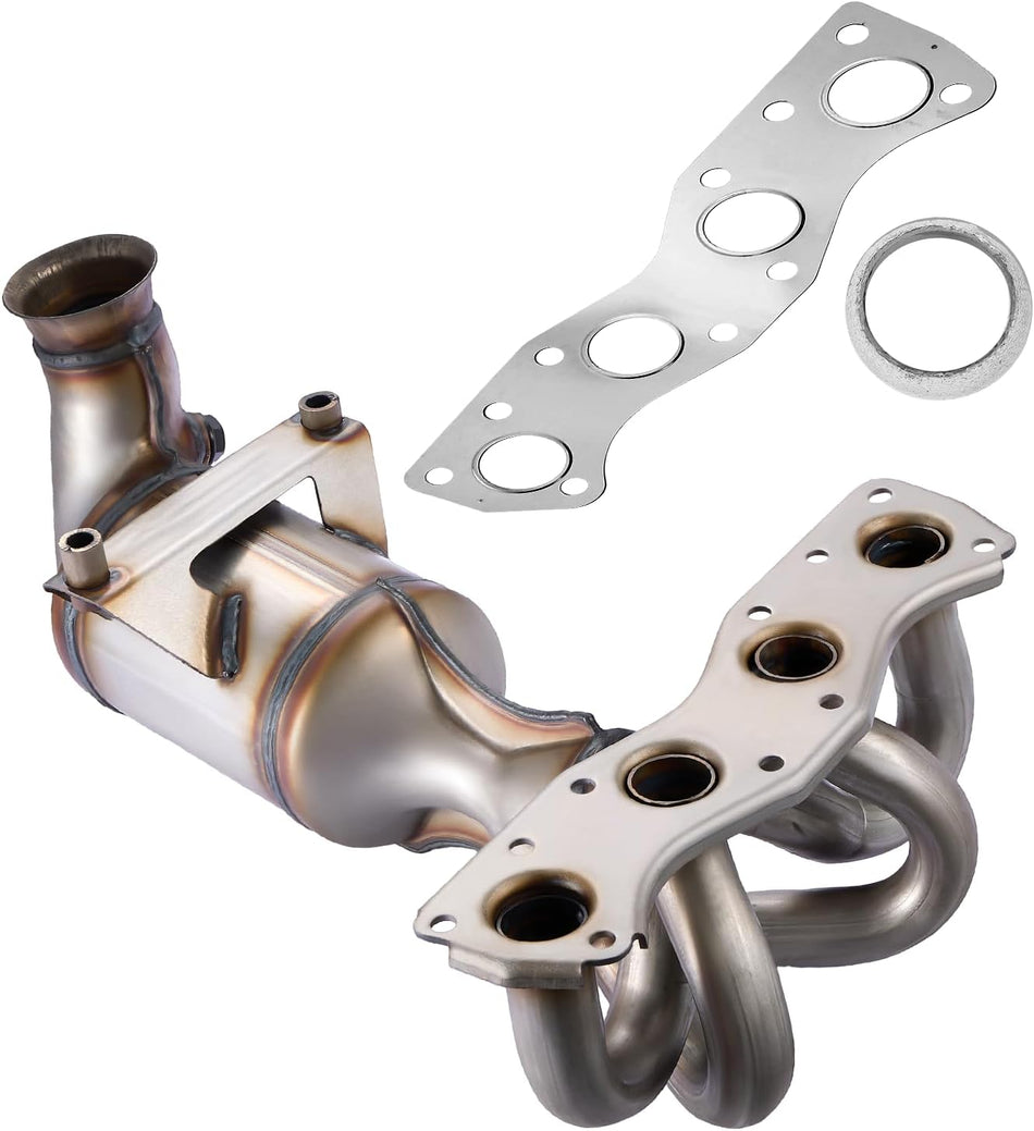 BDFHYK Front Exhaust Manifold Catalytic Converter with Gasket Kit Direct-Fit Compatible with Mini Cooper 2007-2015 L4 1.6L, EPA Compliant, Replace 641420, 16650