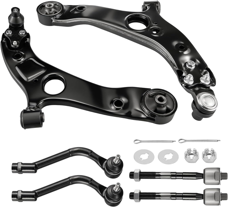 BDFHYK 6PCS Front Lower Control Arms,with Ball Joint Tie Rod End Compatible with Hyundai Azera 2012-2014, Sonata 2011-2013, Compatible with Kia Cadenza 2014-2016, Optima 2011-2015 for K622825, K622826