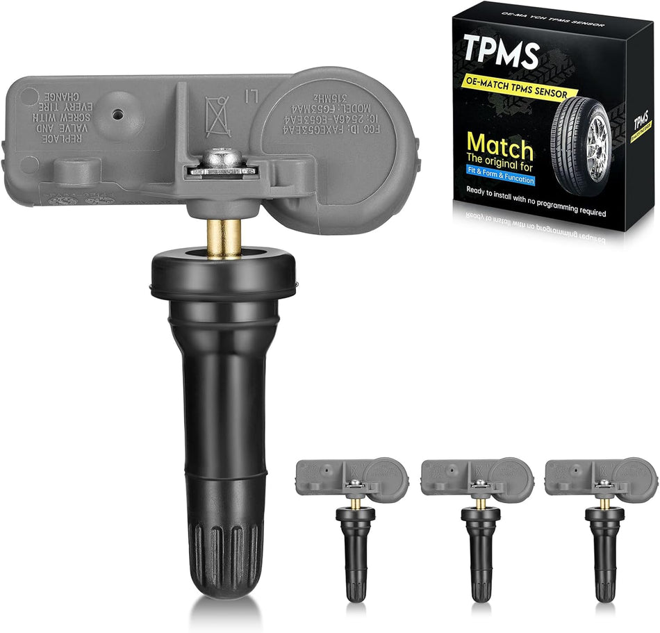 BDFHYK 315MHz TPMS Sensor Compatible with Chevy GMC Buick, Compatible with Cadillac Pontiac SAAB, Tire Pressure Monitoring System (TPMS) Sensors Replace# 13586335, 13581558, 15922396 Gray 4pcs