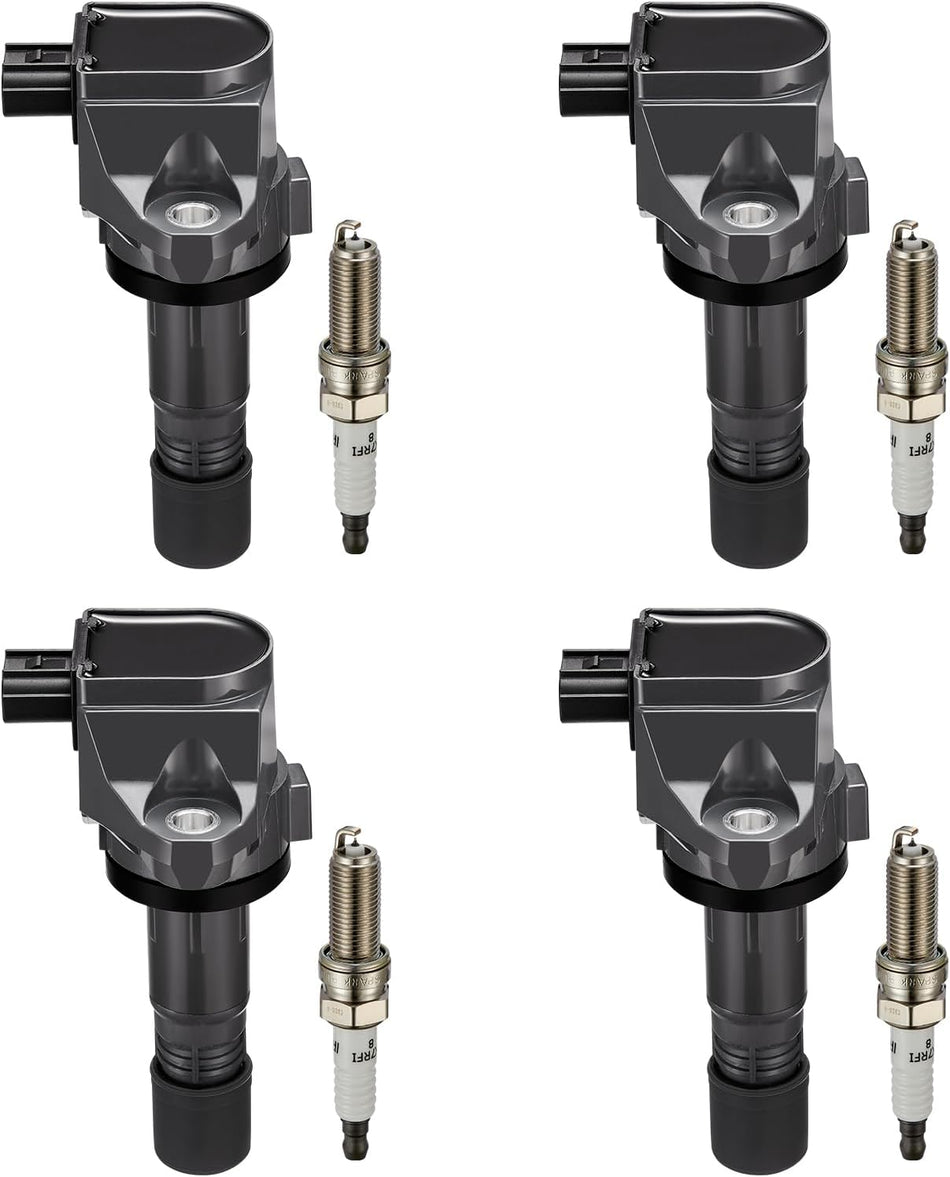 BDFHYK Ignition Coils UF672 and Iridium Spark Plug 97390 Compatible with Honda Civic Acura ILX l4 1.8L 2.0L Replaces C900 5C1880 GN10421 6732317 5C1880 LKR7BGP-S Set of 4