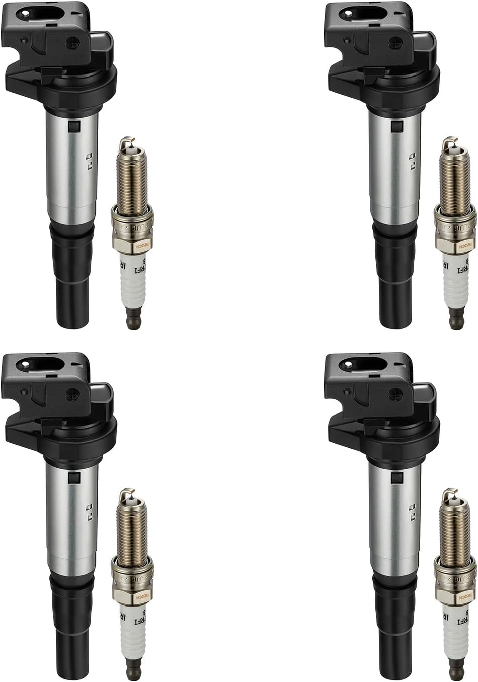 BDFHYK Ignition Coils UF598 and Iridium Spark Plug 97968 Compatible with Mini Cooper Countryman Paceman l4 1.6L Replaces 5C1749 178-8533 E1098 52-2104 C1692 12137575010 ILZKBR7B8G 1213755001 Set of 4