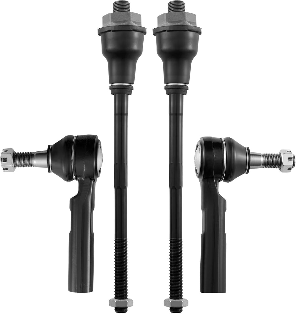 BDFHYK 4pcs Front Inner & Outer Tie Rod Ends Kit Compatible with Chevrolet Suburban 2500 Silverado 3500,Compatible with GMC Sierra 2500 3500, H2 Replacement for ES3609 ES3488