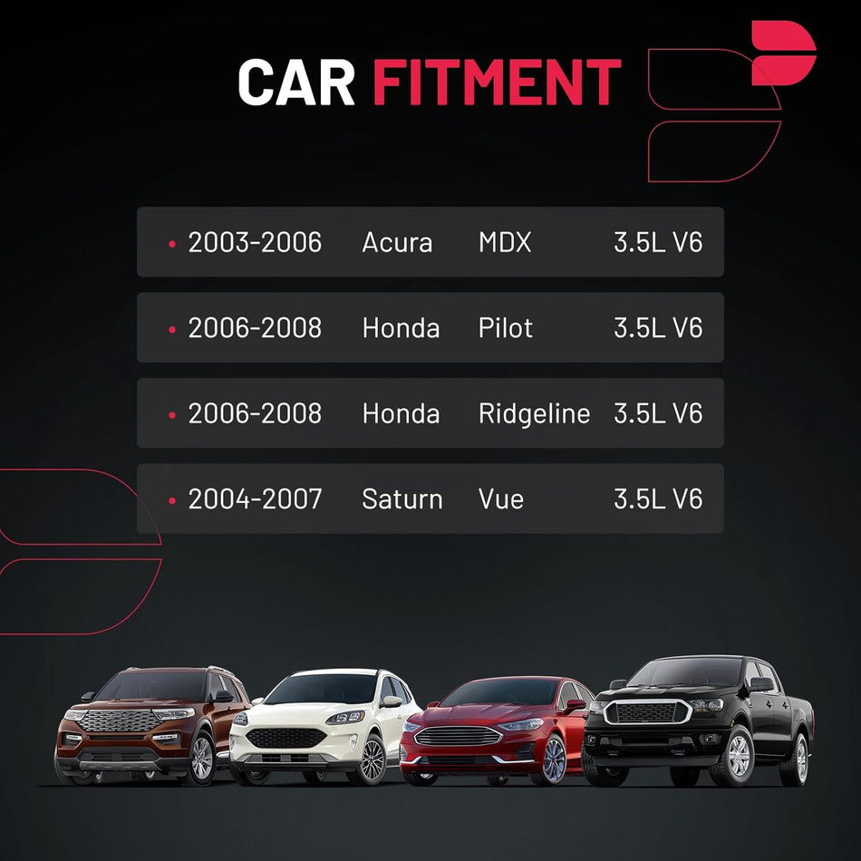 BDFHYK Ignition Coil Pack UF400 and Iridium Spark Plugs 9807B-5517W Compatible with Acura MDX Honda Pilot Ridgeline Saturn Vue 3.5L V6, Sets of 6