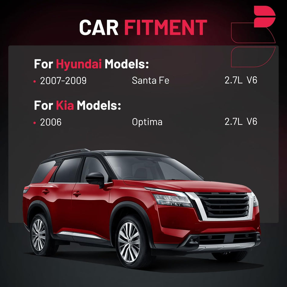 BDFHYK 6 Ignition Coil Pack UF554 and 6 Iridium Spark Plug 4469 Compatible with Hyundai 2007-2009 Santa Fe, Compatible with Kia 2006 Optima 2.7L V6 Coil for UF-554 UF554T C826 U5074 5C1782 COP378