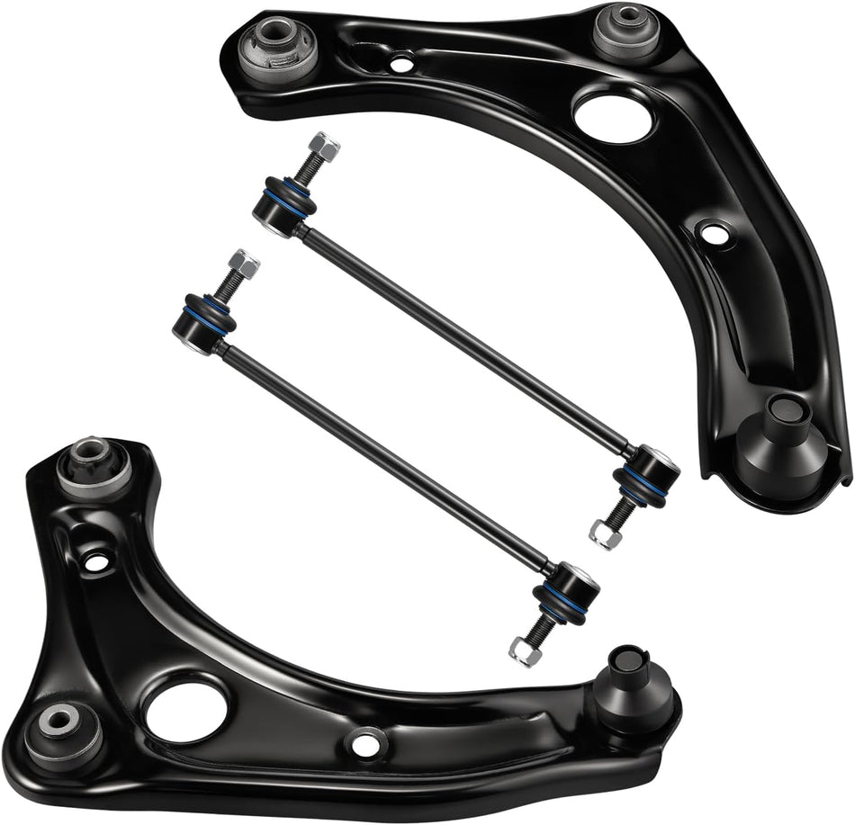 BDFHYK 4PCS Front Lower Control Arms with Ball Joint Sway Bar End Link Compatible with Nissan Versa 2012-2019, Versa Note 2014-2019, Compatible with Nissan Micra 2015-2019