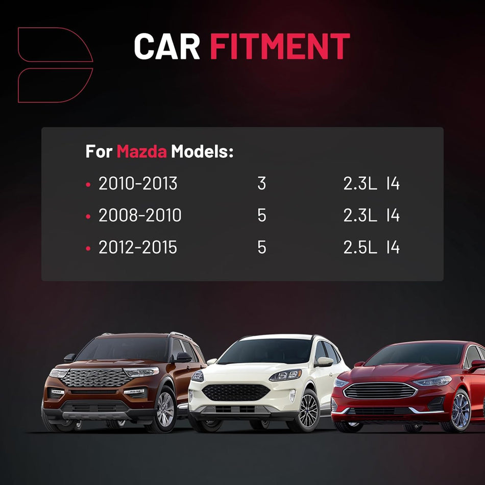 BDFHYK Ignition Coil Packs Compatible with Mazda 2010-2013 3, 2008-2010 5, 2012-2015 5 2.3L 2.5L l4,Coil for 1788386 5C1742 9212174 C753 E1104 E333 GN10623 LF2L18100 LF2L18100A UF604 Set of 4