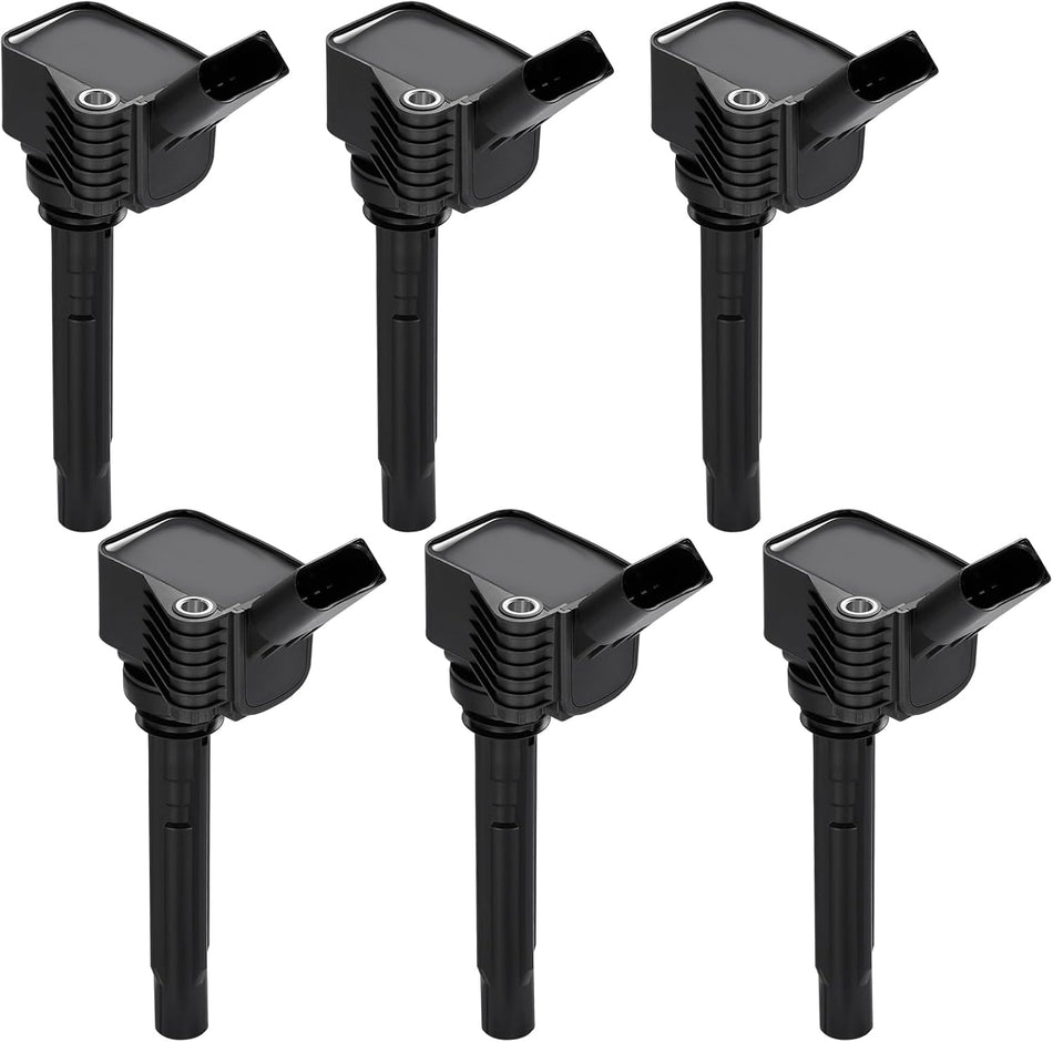 BDFHYK Ignition Coil Packs Compatible with A3 A4 A5 A6 A6 A7 A8 Quattro allroad Sportback Q2 Q3 Q5 Q7 Q8 RS3 RS5, Arteon Atlas Beetle Golf GTI Jetta Passat,Coil for UF716 06J905110C Set of 6