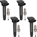 BDFHYK 4 Ignition Coil UF326 and 4 Iridium Spark Plug 4505 For Nissan Sentra 2000-2002 1.8L L4, Coil for UF232/COP486