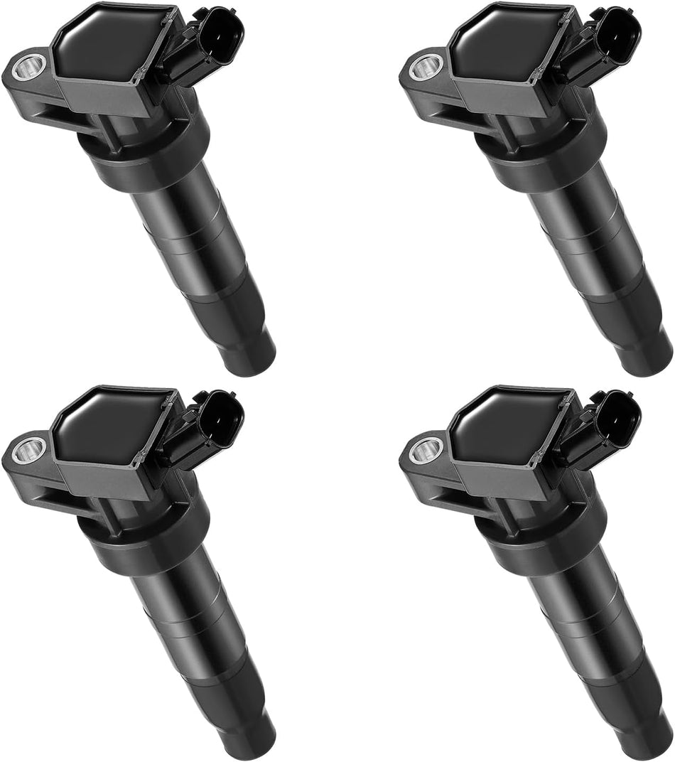BDFHYK Ignition Coils Pack Compatible with Kia Sorento Forte Optima Sportage Borrego Rondo Koup K900, Compatible with Hyundai Sonata Santa Fe Genesis Coupe l4 2.0L 2.4L Coil for UF611 Set of 4