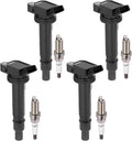 BDFHYK Ignition Coil UF495 and 4 Iridium Spark Plug 6176 For 2007-2009 FJ Cruiser, 2005-2015 Toyota Tacoma,Sets of 4