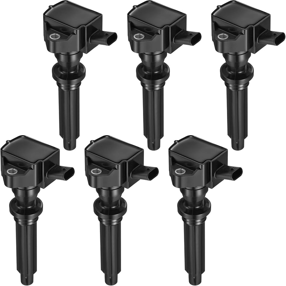 BDFHYK Ignition Coil Packs Compatible with Jaguar F-Type F-Pace XF XK XE XJR XJR575 XFR XFR-S XKR XKR-S V6 V8 3.0L 5.0L 2013 2014 2015 2016 2017 2018 2019 Coil for UF727 UF730 5C2257 C2Z18619 Set of 6
