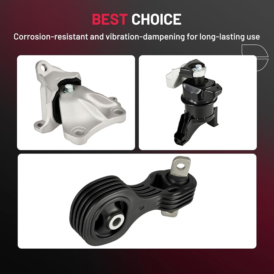 BDFHYK 3PCS Engine Motor and Trans Mounts Compatible with Honda Civic 2012-2013 1.5L l4/1.8L l4 Replace A65048,A65021,A65087,50820TR0A81,50890TR0A81,50850TR6A81
