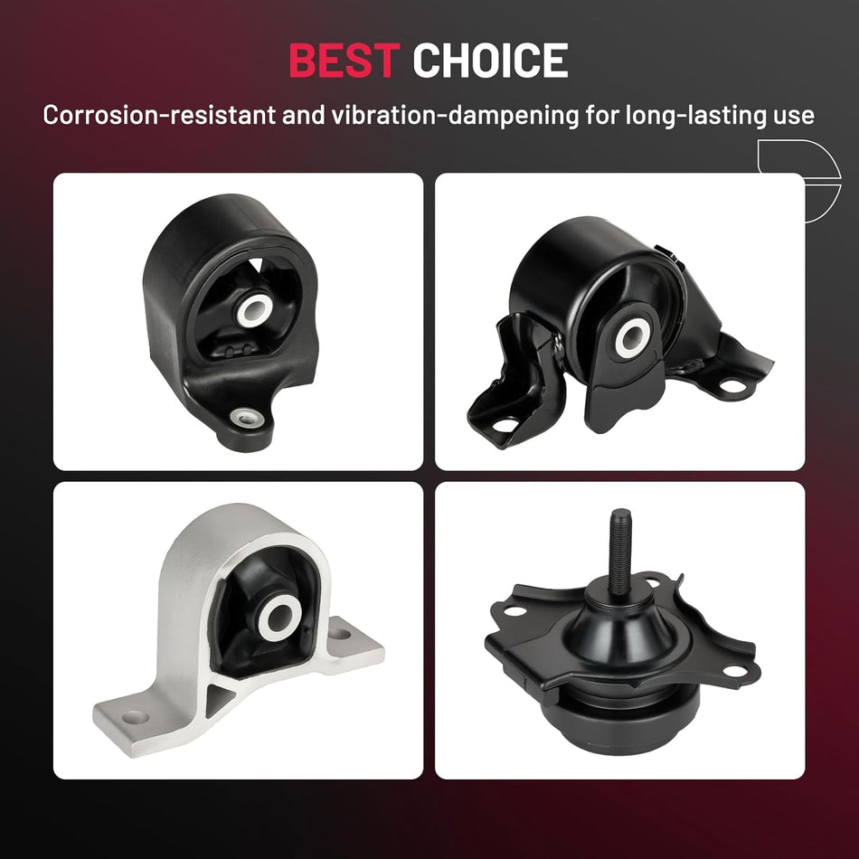 BDFHYK 4PCS Engine Motor and Trans Mounts Compatible with Acura EL 2001-2005 L4 1.7L,Compatible with Honda Civic 2001-2005 L4 1.7L Replace 50810S5AA81,A4511,50805S5A033,50805S5AA01,A6595,50840S5A990