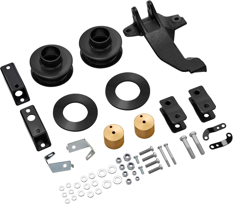 BDFHYK F250 2.5 inch Leveling Kit with Track Bar Relocation Bracket Compatible with Ford F250/F350/F450 Super/Heavy Duty 4WD Trucks 2011-2023, 66-2726 Suspensions Struts Spacer