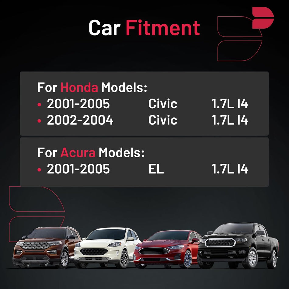 BDFHYK Set of 4 Iridium Spark Plug Compatible with Acura EL 2001-2005,Compatible with Honda Civic 2001-2005,1.7L L4 Engine Replacement for 7100 ZFR6FGP